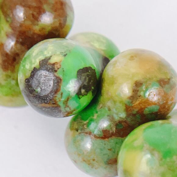 Signed Jay King DTR Green Turquoise Sterling Silver Gemstone Bead Necklace VTG - Picture 12 of 12